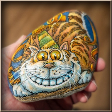 Party Cat - Painted Rock
